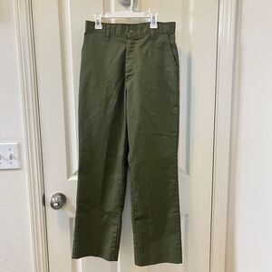 Vintage Boy Scouts of America Green Uniform Pants Union Made Boys SZ 16 Waist 28
